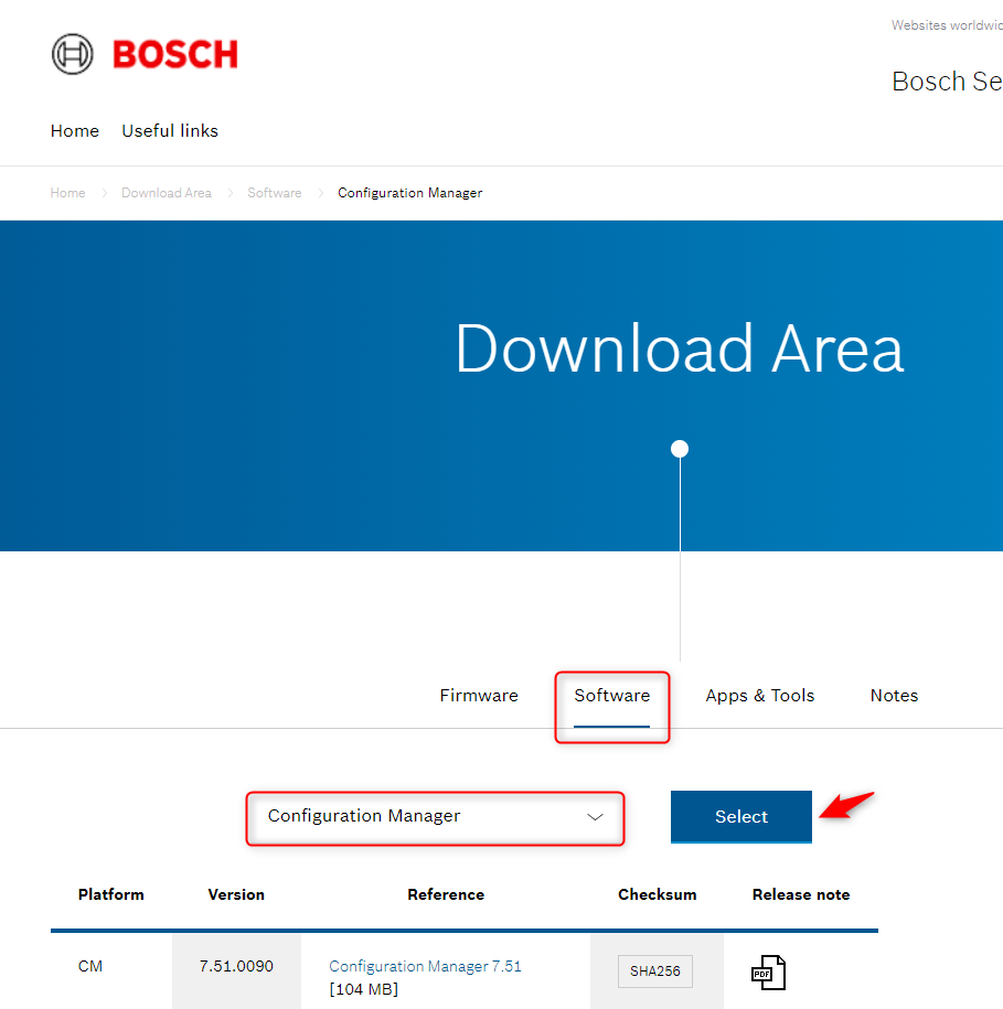 How to install apps with an offline Bosch INTEOX device using